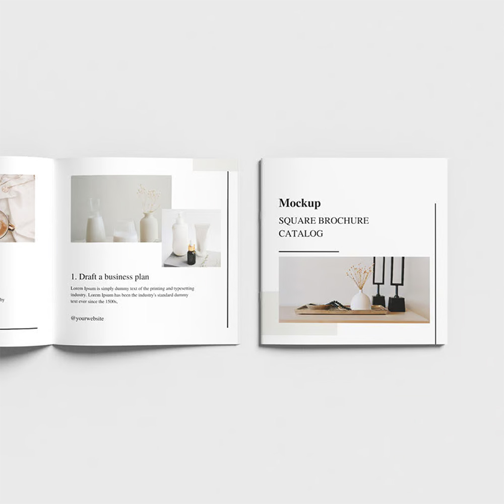 정방형 중철책자